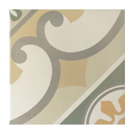Eiffel Art Construction – Carrelage sol effet ciment motif floral taupe 20x20 cm – Grès cérame – Finition mate – Usage intérieur et extérieur – Boîte de 1m2 (1/5)