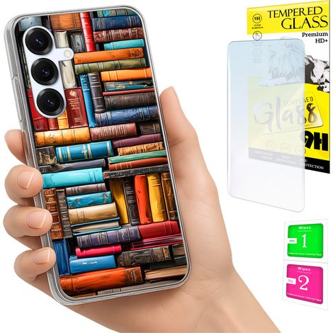 Funda para Samsung Galaxy S25 FE con cubierta para foto, cubierta trasera + cristal 9H (1/5)