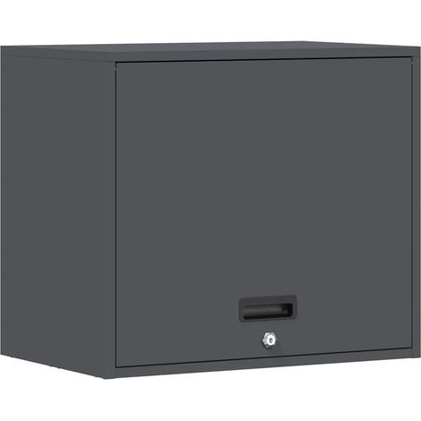 Armario de almacenamiento moderno para garaje de pared 60 x 40 x 53 cm diseño elegante ahorra espacio acero antracita 020052843 (1/5)