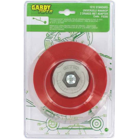 Nylon-Fadenkopf Standard mit Adapter 10 x 1,25 Innengewinde links