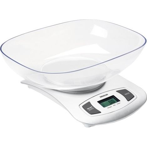 Sencor 41000372 SKS 4001WH Balance de Cuisine avec Plateau Blanc (1/3)