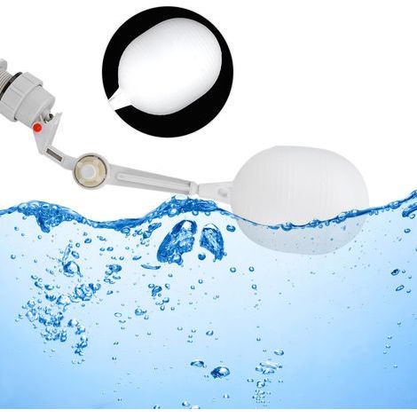 Set mit 2 Kunststoff-Schwimmerventilen für automatische Tränken, Futterautomaten und Wassertanks für Pferde und Rinder (1/5)