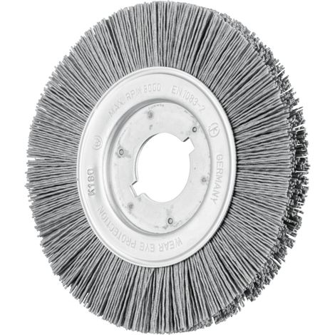 PFERD TOOLS Rundbürste schmal ungezopft RBU Ø150x16xvariable Bohrung SiC-Filament-Ø0,90 Korn 180 2 Stk (1/4)