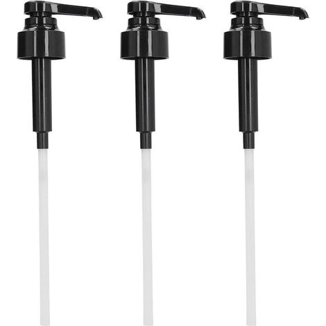 Pompa per bottiglia di salsa di ostriche, set da 3 pezzi, testa a vite per bottiglie, lunghezza 36,5 cm, diametro 4,5 cm, ritagliabile, pressa per salsa di ostriche, salsa di pomodoro (1/5)