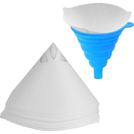 101 Pièces Filtre à Peinture En Papier Jetable, Filtre à Peinture Jetable En Papier Avec Filtre En Silicone 1 Pièce, Pour L'automobile, Les Pistolets à Peinture, L'art Et L'artisanat(Bleu) (1/5)