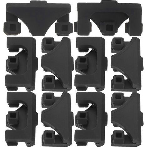 Lot de 10 protections triangulaires pour friteuse à air chaud, protections de rechange pour grille de friteuse à air chaud-3.00X1.50X0.80CM-Black (1/4)