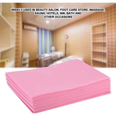 Housse jetable imperméable pour table de massage, spa, salon et tatouage (Rose) (1/4)
