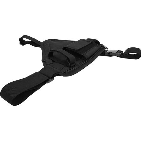 Étui de poitrine réglable pour talkie-walkie 10.2x6.69 pouces, noir, portable (1/5)