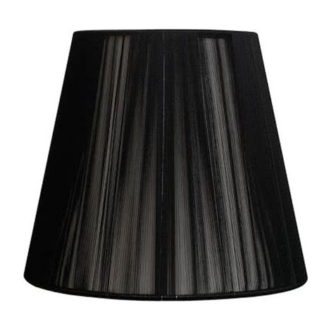 Konischer Lampenschirm Hilo Indira mit schwarzer Klemme, 14 x 8 x 9,5 cm
