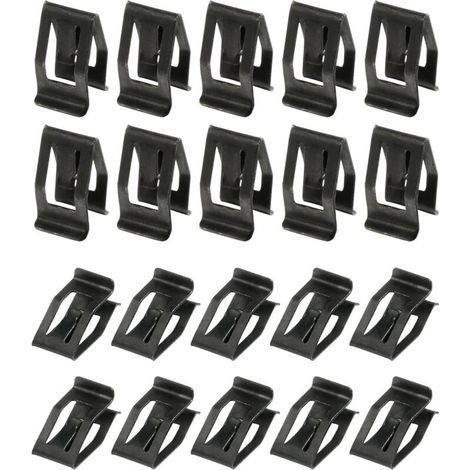 40 clips de fixation pour voiture, clips de retenue métalliques, adaptés aux consoles, tableaux de bord et garnitures de portes (1/5)