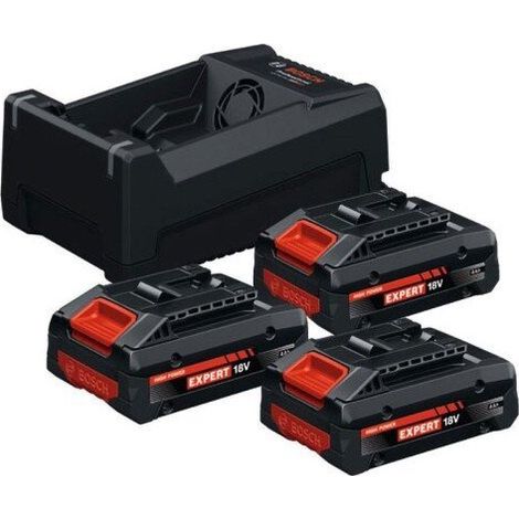 Kit de carga de baterías Bosch 18V 4.0Ah Expert 3 piezas + CARGADOR GAL12V/18