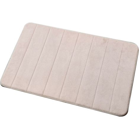 Alfombrilla de baño [Affinity] [Absorbente] Extra suave y gruesa con espuma viscoelástica, color caqui, 60 x 40 cm, 1 unidad (1/5)