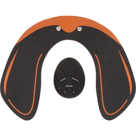 Autocollant raffermissant fessier 6 modes, stimulation micro-courant pour tonification musculaire et relaxation, couleur orange. (1/5)
