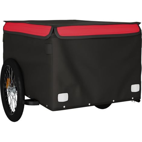 Remorque chariot transport de vélo 45 kg fer noir (1/5)