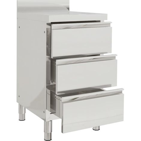 Maison Exclusive - Mobiletto da cucina commerciale con 3 cassetti 50x60x96 cm (1/5)