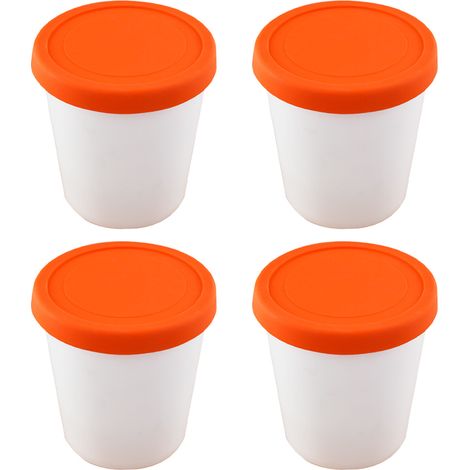 Couvercle en silicone léger et étanche, récipient à glace réutilisable et empilable (1/5)