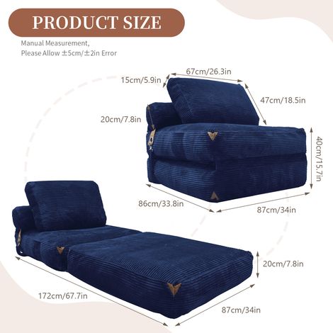 Fauteuil individuel avec rangement intégré et franges décoratives, fauteuil d’appoint confortable pour salon et chambre (1/5)