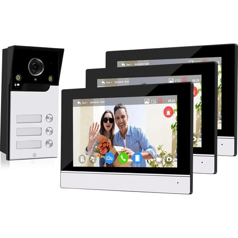 Visiophone WiFi avec Câble Écran Intérieur 7" (1/5)