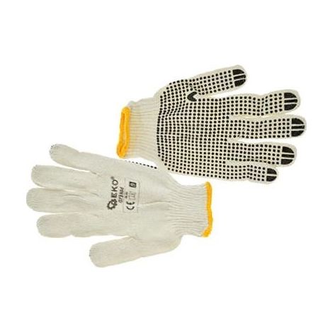 Gants de travail tricotés, mouchetés naturels (12/600)