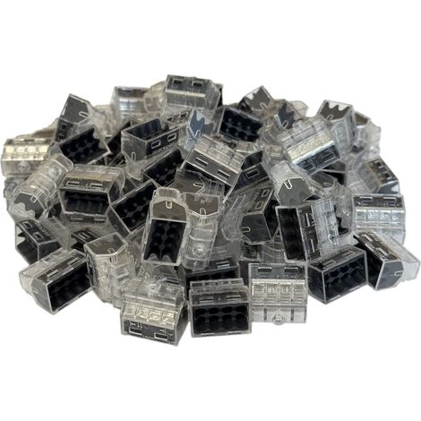 50 bornes de connexion automatique 8 fils rigides 1,5 à 2,5mm2 - PREFA ELEC (1/2)