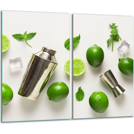 Tabla de cortar de vidrio 2x 30x52 fruta (1/5)