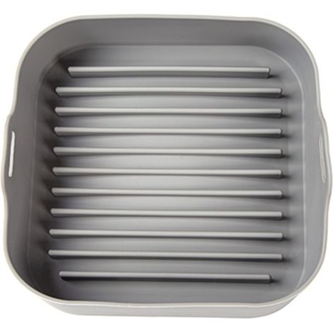 Friteuse à air Silicone Plat de cuisson Friteuse à air Silicone Pot Mat Four Isolation Pad Pizza Pan Cuisine Gris (1/3)