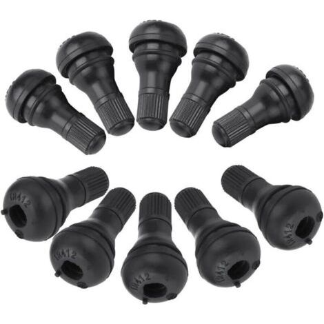 Pair AHLSEN Valve Roue Tracteur Tondeuse,Valve Tr412,Lot De 10 Bouchons Anti-Poussière De Valve De Pneu Pour Voiture