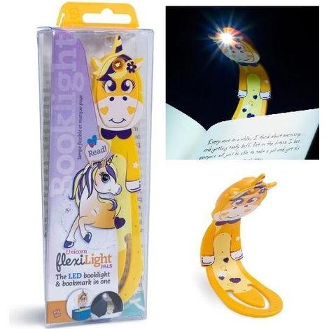 Thinking Gifts Flexilight Pals Einhornlampe Gelb – Elastisches Lesezeichen