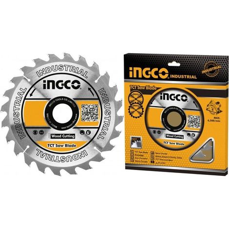 Disco per Taglio Legno a 24 Denti Ø 165 x 22,23 mm INGCO Smerigliatrice Angolare