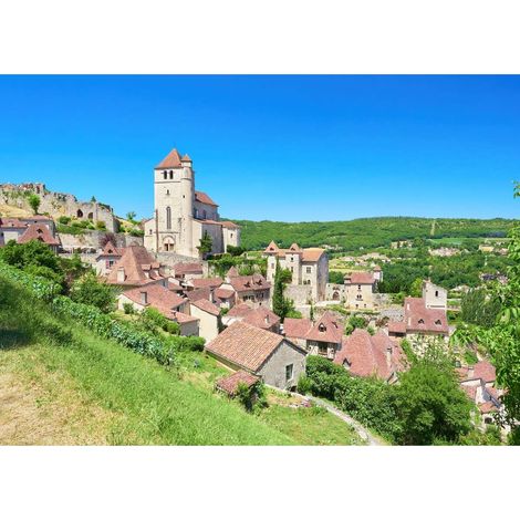 Tableau sur verre synthétique parc naturel des Causses du Quercy 80x120 cm - Impression sur Verre synthétique - Image HD imprimée sur Verre synthétique - Tableau mural décoratif - Fabriqué en France (1/5)