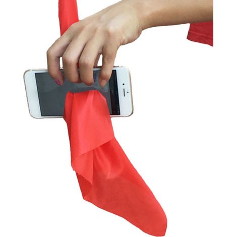 Foulard Magique pour Tours de Téléphone, Accessoire d'Illusion en Soie pour Magiciens, Gadget Amusant pour Fêtes (1/5)