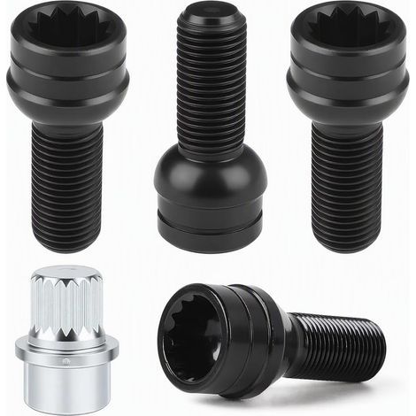 4PCS Boulons de Roue Antivol M14 x 1.5 mm avec Écrous de Roue (1/5)