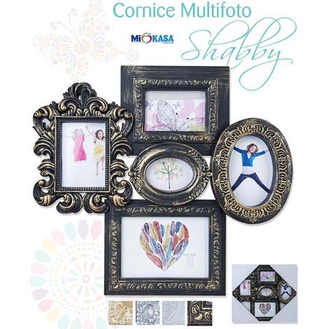 Cornice Portafoto da Parete shabby 5 foto 4 Colori (1/3)