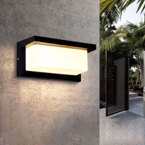 Panneau lumineux LED étanche IP65 pour extérieur – Éclairage mural carré avec détecteur de mouvement, idéal pour terrasse, balcon, garage et atelier