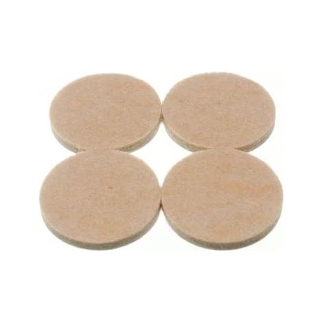 1 x 4 patins autocollants ronds en feutre de 38 mm pour la protection des meubles (1/2)