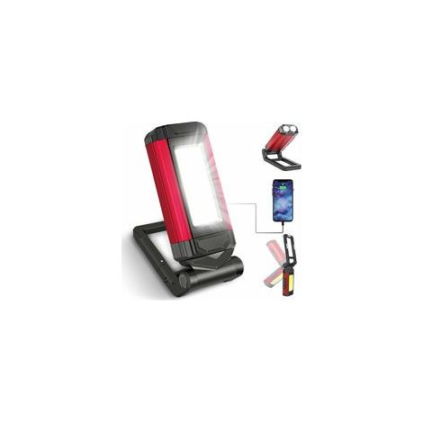 Lampe torche de travail LED rechargeable, aimantée, étanche IPX6, lumière rouge, camping, bricolage – (1/4)