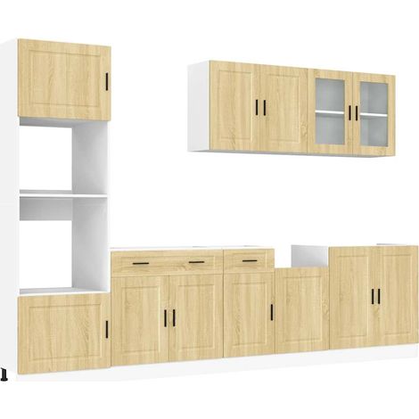 Maison Exclusive - Ensemble de 7 meubles de cuisine "Porto" en chêne Sonoma (1/5)