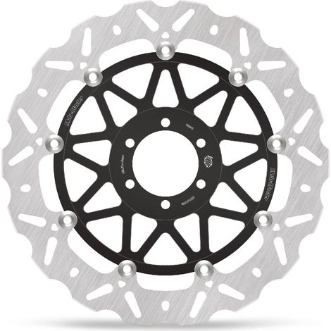 Disco de freno delantero flotante de aluminio Moto-Master Nitro Road de 320 mm para Aprilia, Ducati, KTM y Yamaha.