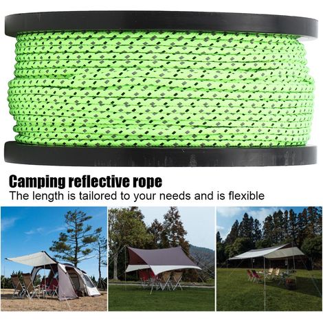 Corde de sécurité réfléchissante haute densité 2,5mm pour tente et équipement de camping polyvalent (1/5)