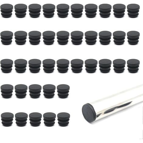 40 Pièces 16mm Embouts en plastique pour pieds de meubles Embouts en plastique pour tubes ronds pour pieds de tables de chaises, meubles (1/4)