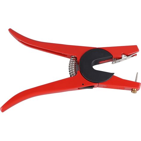 Pince universelle pour applicateurs de boucles auriculaires, en acier allié, antirouille et sans danger pour les vaches, les porcs et les moutons (rouge). (1/5)