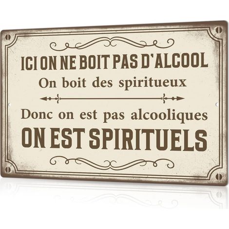 Plaque Métal Vintage Humour Bar – Panneau Décoratif Murale en Métal 30x20 cm – Plaque Murale Humoristique Style Rétro pour Décoration de Bar Maison Bureau Cave Cuisine (1/5)