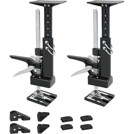 Lève-bras multifonction 3 en 1-2 pièces - Jusqu'à 150 kg - Outil de levage pour carrelage, portes, fenêtres, armoires, meubles (1/5)