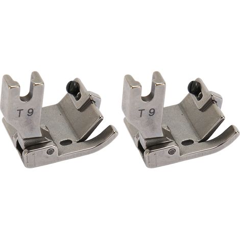 Deux pieds-de-biche universels, en acier T9 haute résistance, faciles à installer, pieds-de-biche de rechange multifonctionnels pour machines à coudre plates.