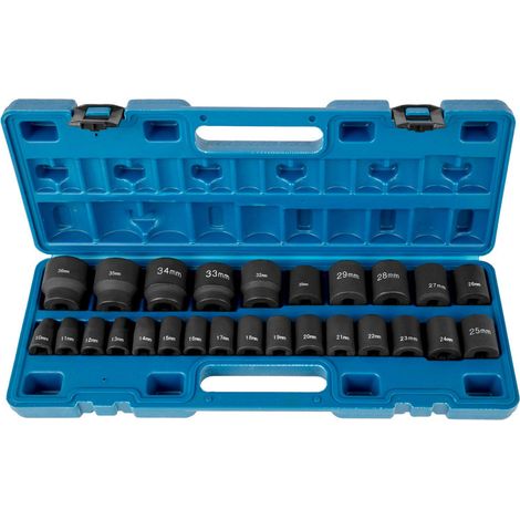26-teiliger 1/2 Zoll Impact-Steckschlüsselsatz 10-36 mm 12-Kant metrisch (1/5)