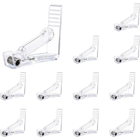 Lot de 12 pinces à nappe à ressort en plastique transparent, pour table pique-nique intérieur extérieur, camping, mariage et maison (1/4)