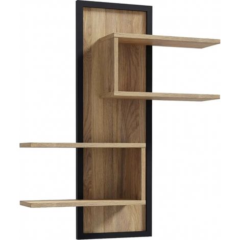 Mömax Wandboard Jytana Schwarz/Eichefarben