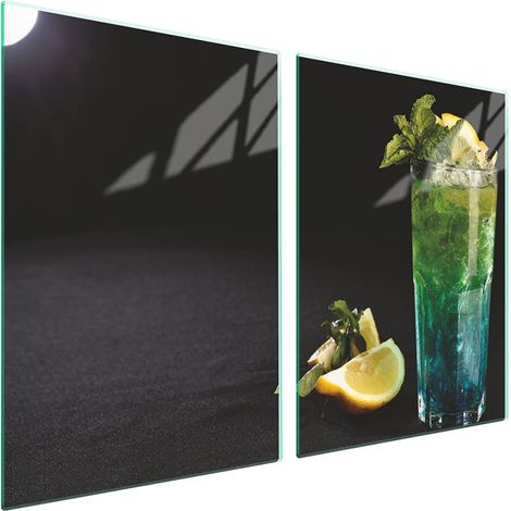 Plaque de protection en verre pour poêle 2x45x52 Fruits (1/5)