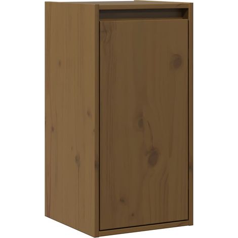Maison Exclusive - Armario de pared madera maciza de pino marrón (1/5)