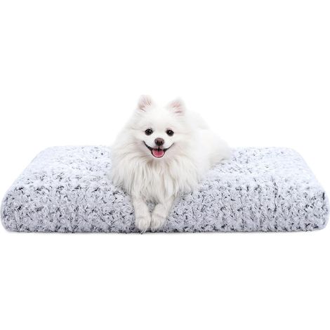 Lit pour chien en peluche de luxe lavable, tapis confortable pour la cage du chien, tapis de couchage antidérapant pour animaux de compagnie, convient aux chiens de grande, très grande, moyenne et pet (1/5)